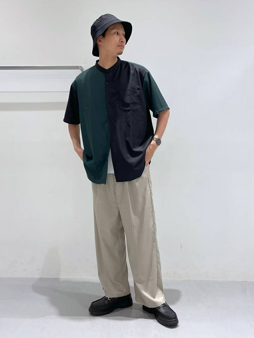 LAKOLEのツイルバケットハットを使ったコーディネートを紹介します。｜Rakuten Fashion(楽天ファッション／旧楽天ブランドアベニュー)2372309