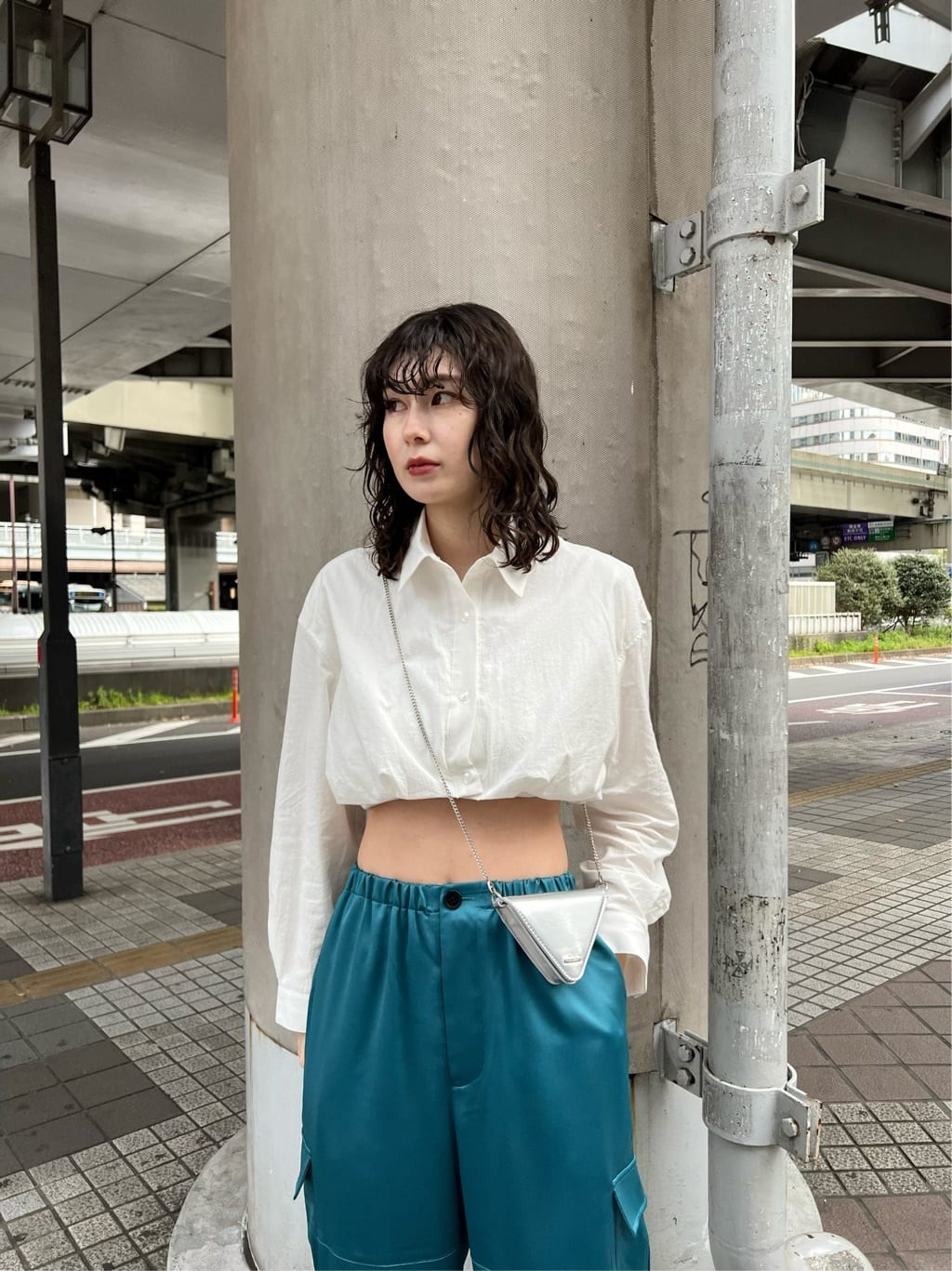 moussyのOPEN COLLAR BOLERO シャツを使ったコーディネート | Rakuten