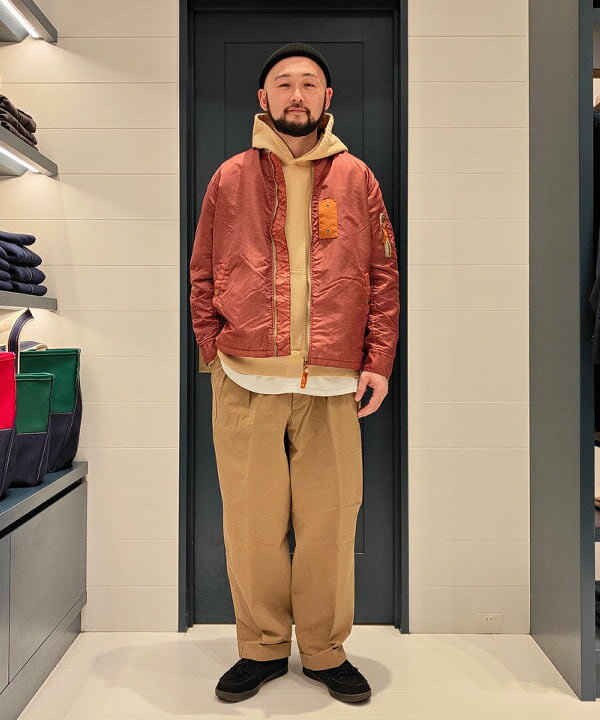 BEAMS MENのdip * BEAMS PLUS / 別注 Flight Jacket SSを使った