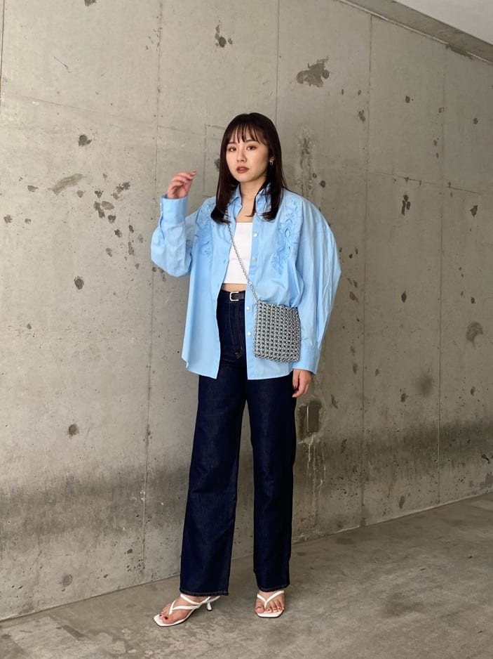 moussyのCOTTON LINEN 90S STRAIGHTを使ったコーディネート | Rakuten