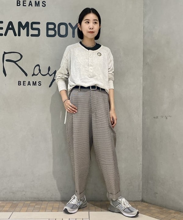 BEAMS OUTLETのBEAMS BOY / ワンプリーツ ポリエステル テーパード