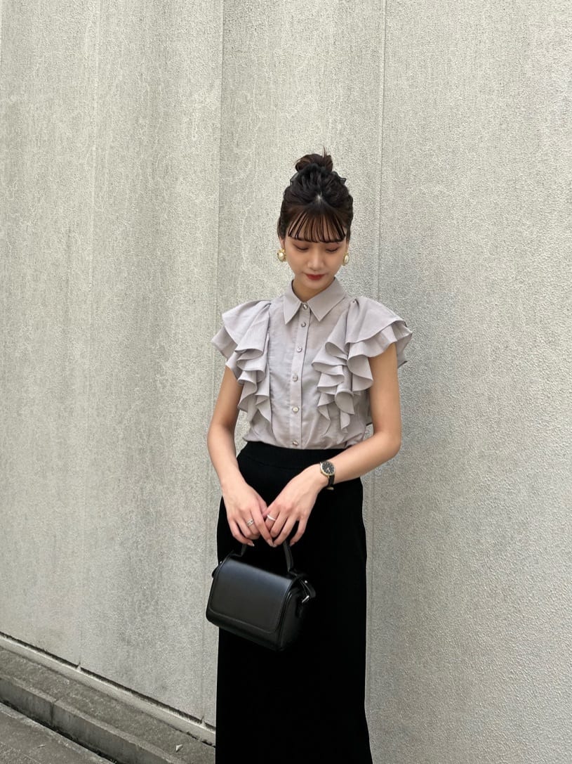 SLYのSHEER FRILL ブラウスを使ったコーディネート Rakuten Fashion(楽天ファッション/旧楽天ブランドアベニュー)2628702 SHEER FRILL ブラウス