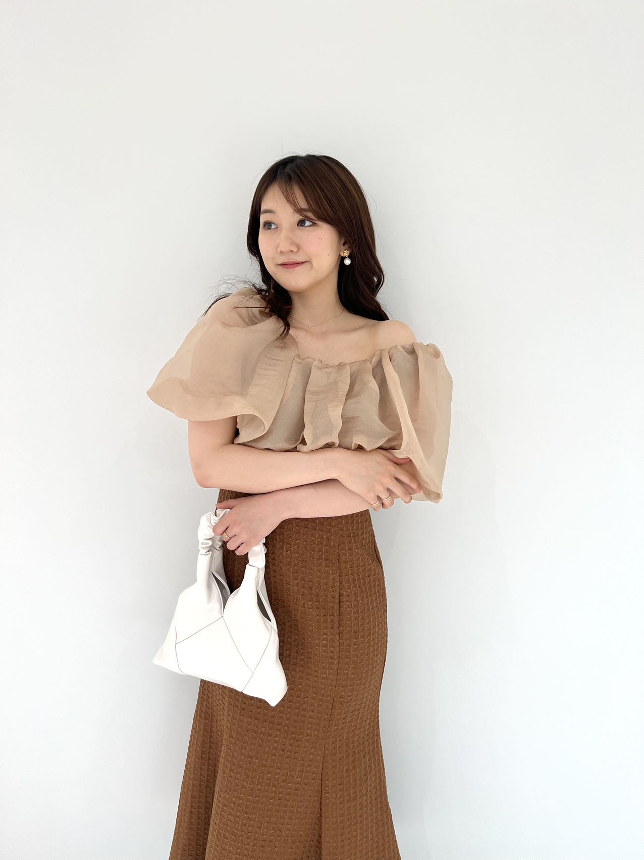 Leja | LEJA/2WAYオフショルダーワッフル生地マーメイドワンピース