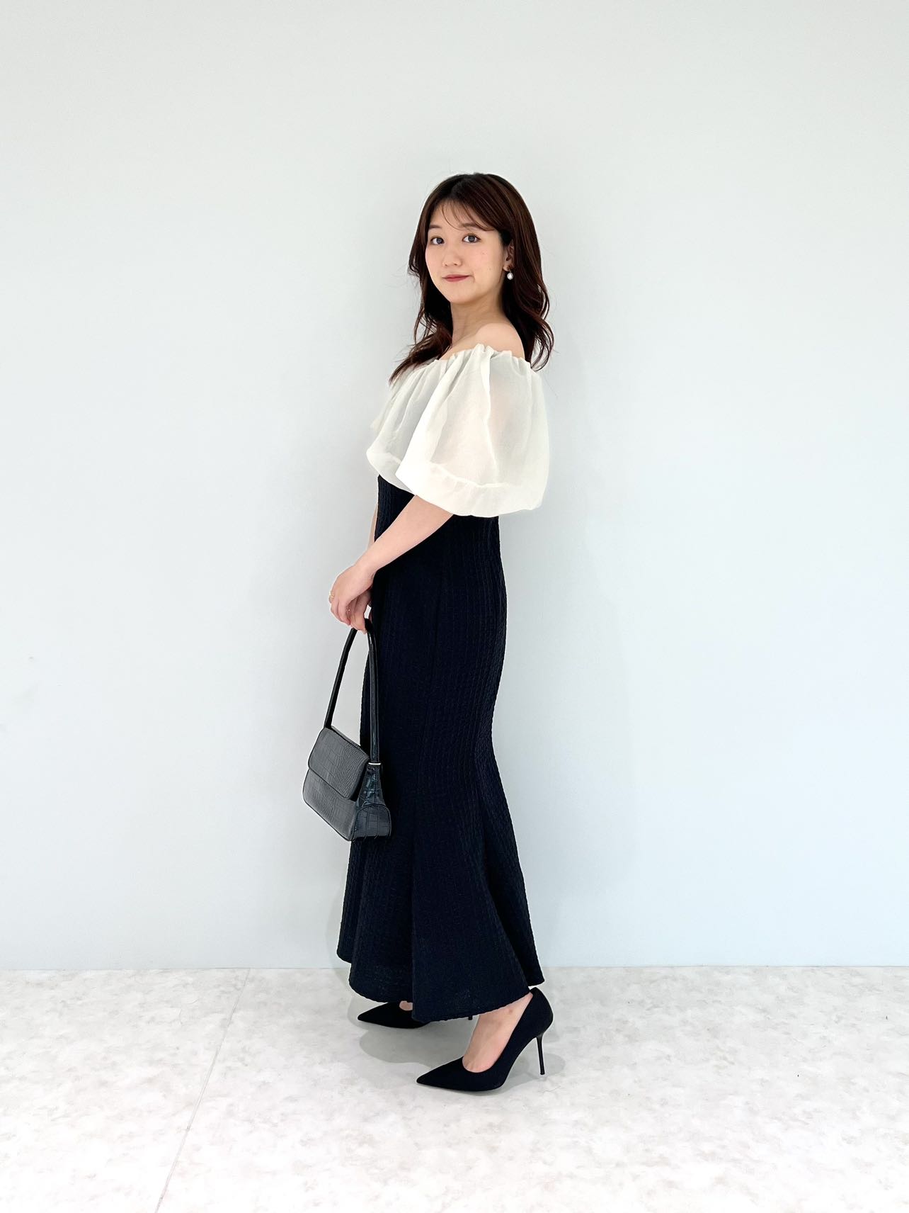 Leja | LEJA/2WAYオフショルダーワッフル生地マーメイドワンピース