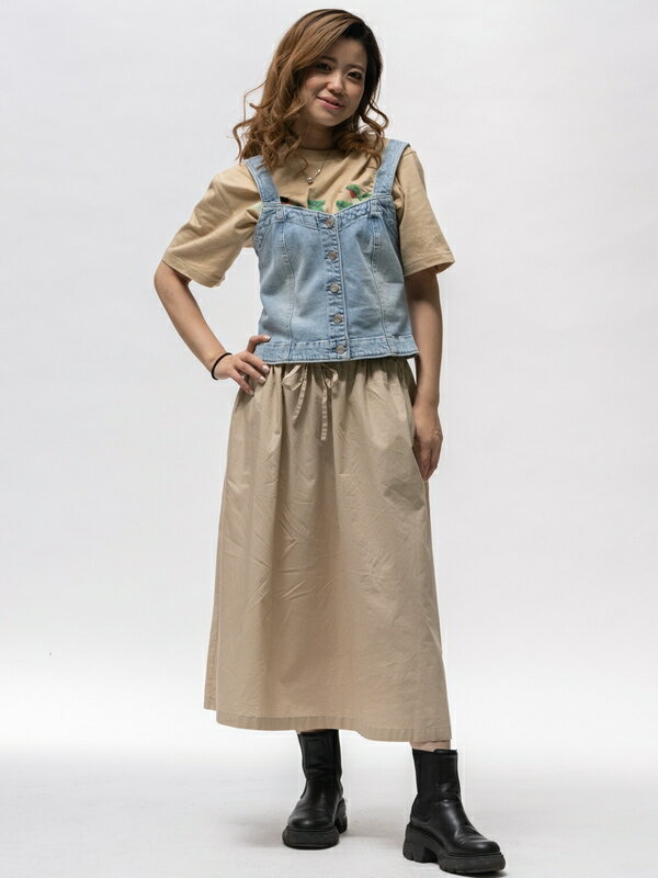 GAPの(W)ペーパーバッグ プルオン ミディスカートを使ったコーディネートを紹介します。｜Rakuten Fashion(楽天ファッション／旧楽天ブランドアベニュー)2653303