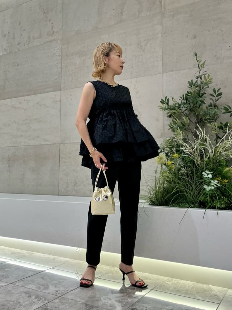 UNITED ARROWS ティアード ギャザー ノースリーブ ブラウス