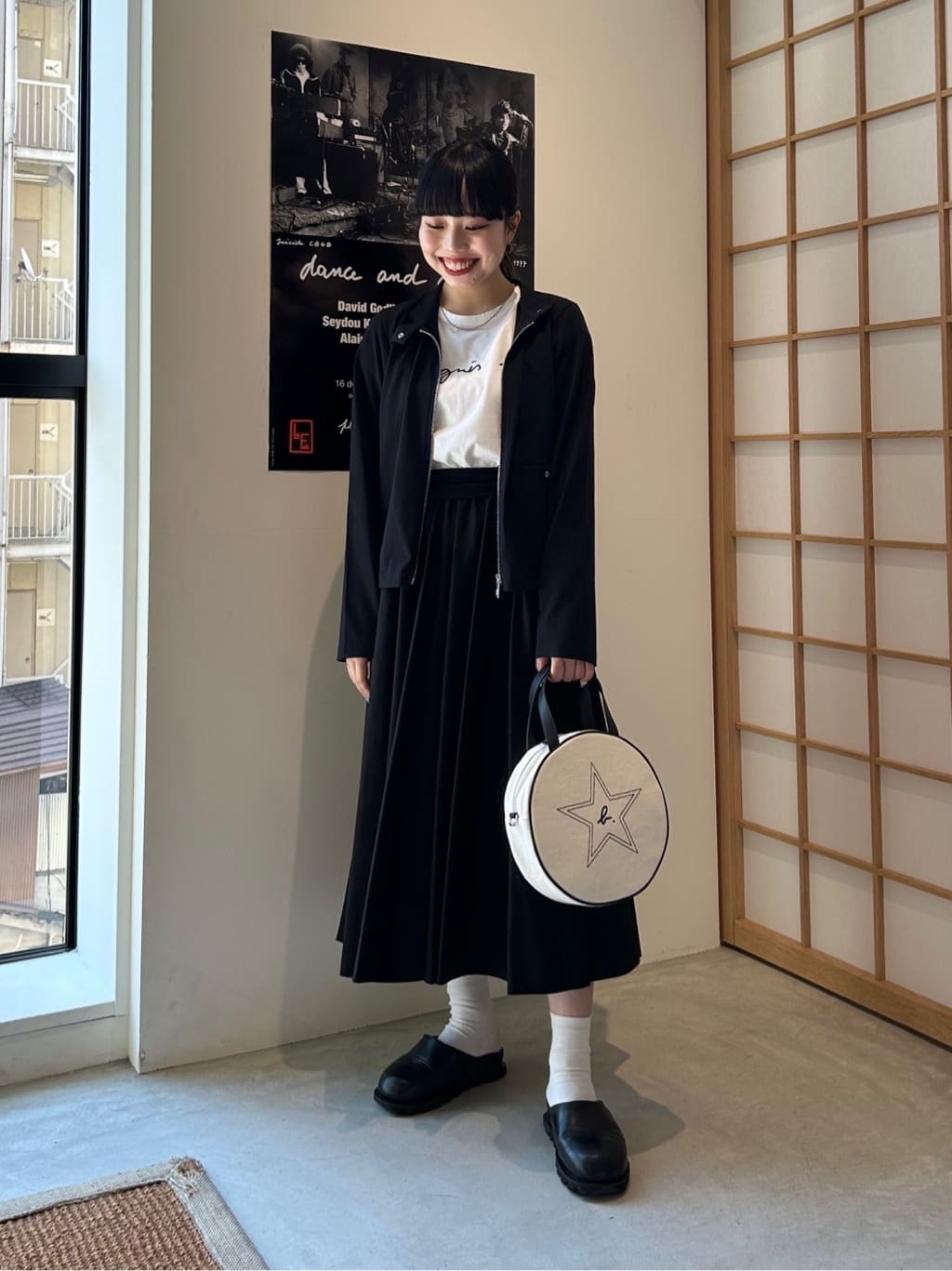 agnes b. | コットン ポプリン フレア スカート 