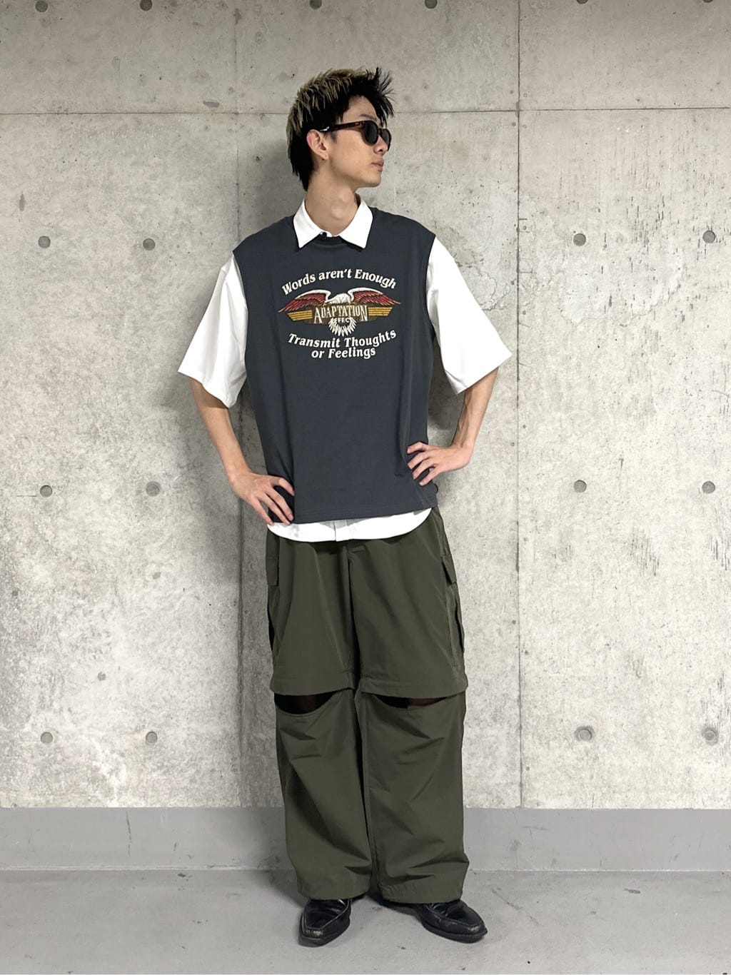 WEGOの2wayリップストップカーゴパンツを使ったコーディネートを紹介します。｜Rakuten Fashion(楽天ファッション／旧楽天ブランドアベニュー)2680299
