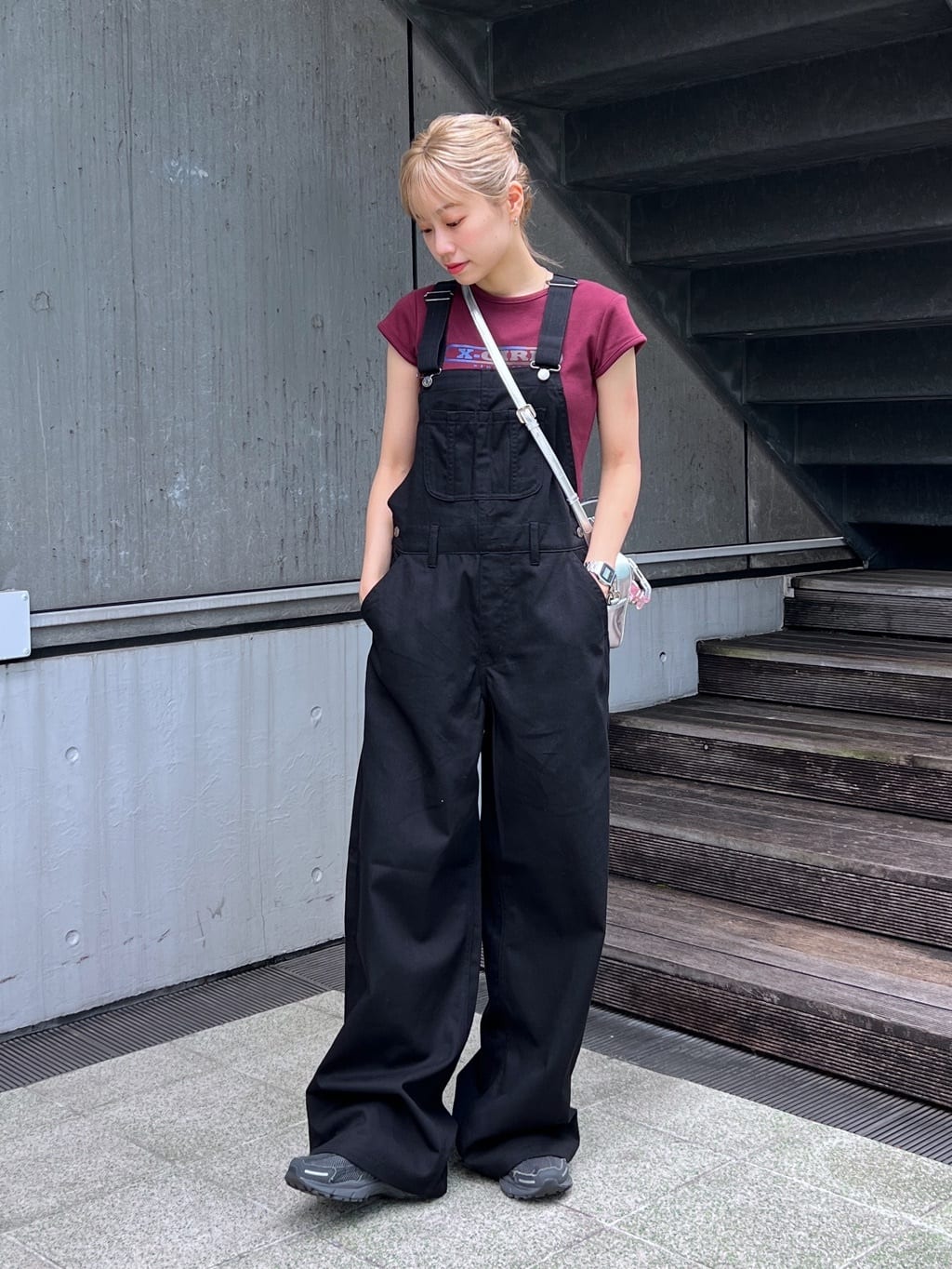 X-girlのLIGHTWEIGHT OVERALLS オーバーオール X-girlを使った