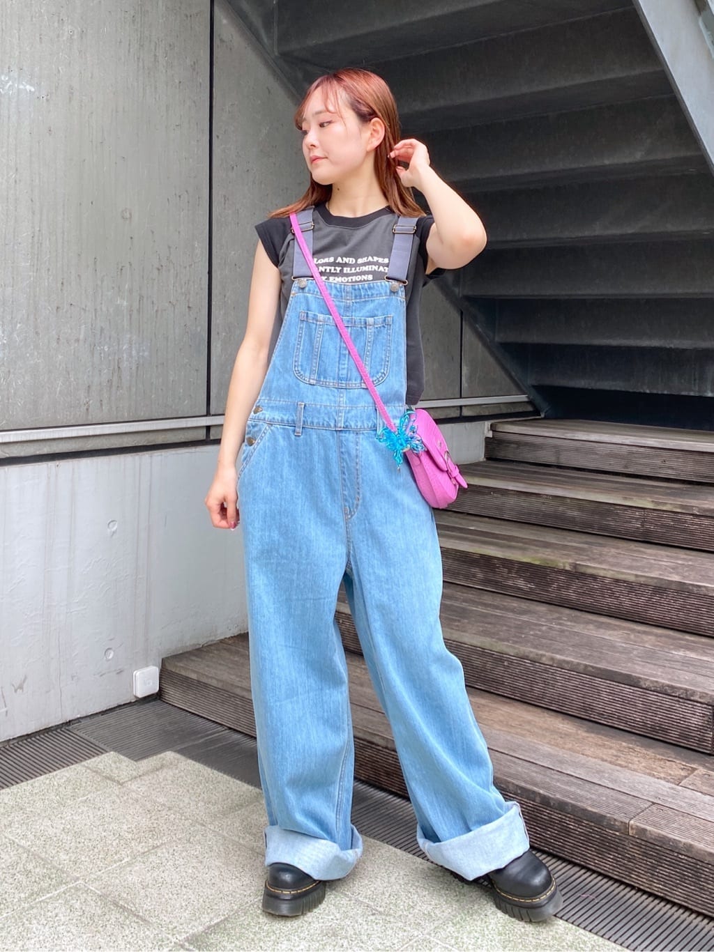 X-girlのLIGHTWEIGHT OVERALLS オーバーオール X-girlを使った