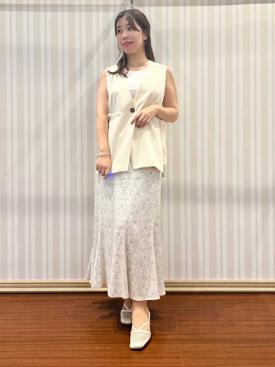LAURA ASHLEYの【洗える】飾り編みリブジャージータンクトップを使ったコーディネートを紹介します。｜Rakuten Fashion(楽天ファッション／旧楽天ブランドアベニュー)2787292