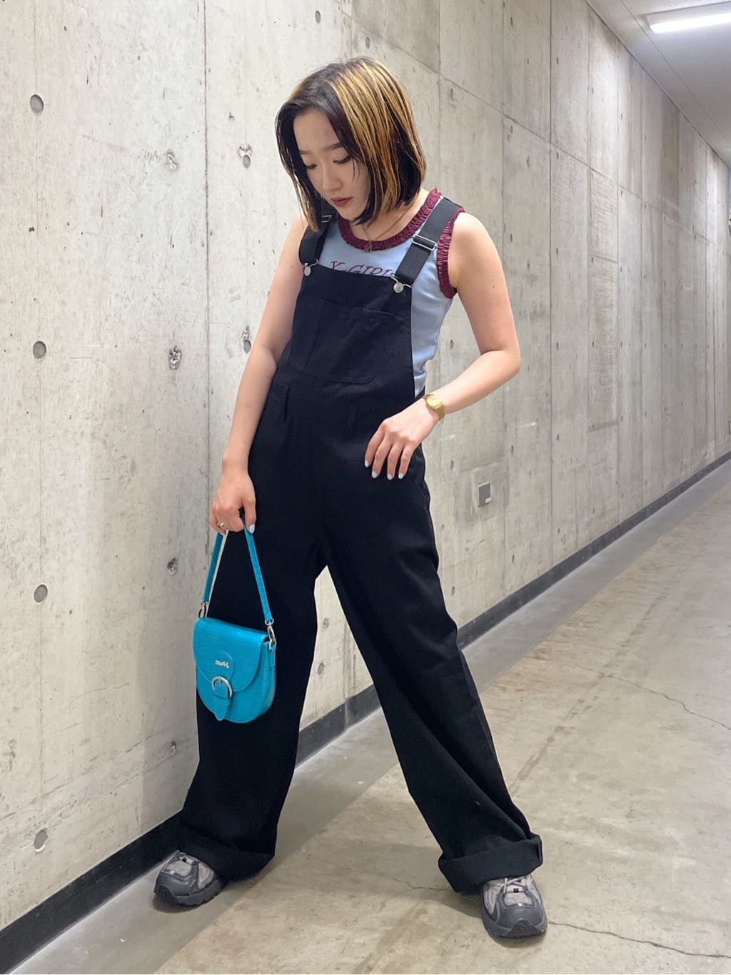 X-girlのLIGHTWEIGHT OVERALLS オーバーオール X-girlを使った