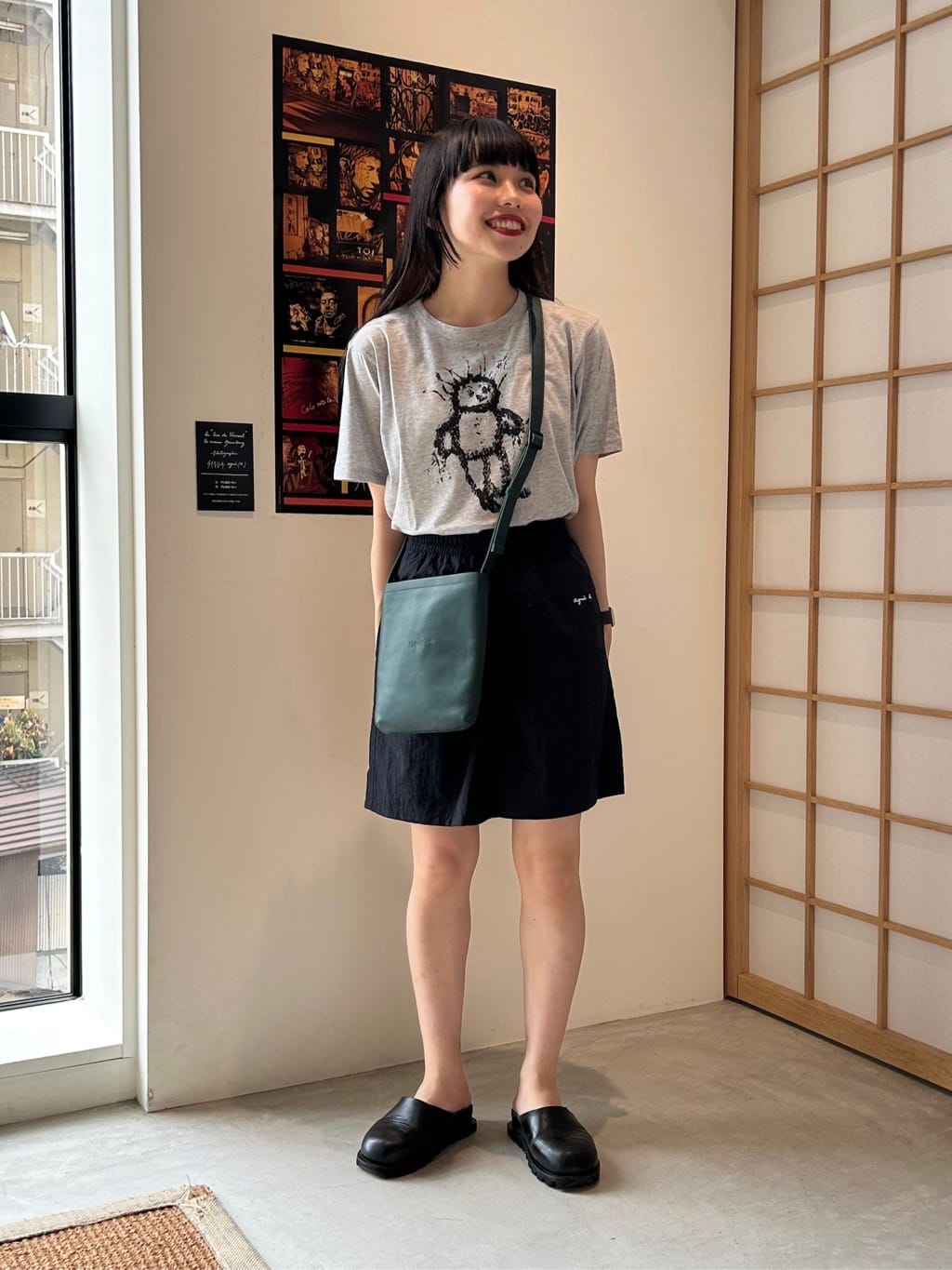 agnes b. | コットン プリント 半袖 アーティスト Tシャツ 
