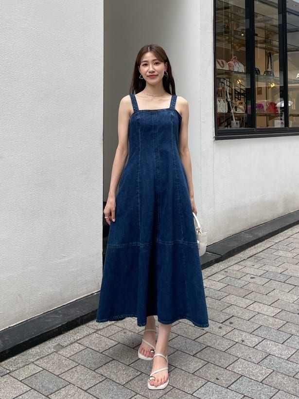 moussyのDENIM FLARE ドレスを使ったコーディネート | Rakuten Fashion