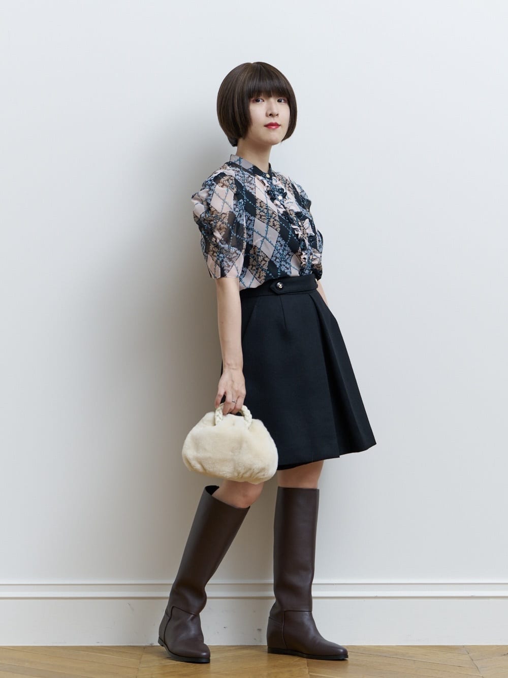 allurevilleの【LOULOU WILLOUGHBY】ウィナーズフラノショートパンツを