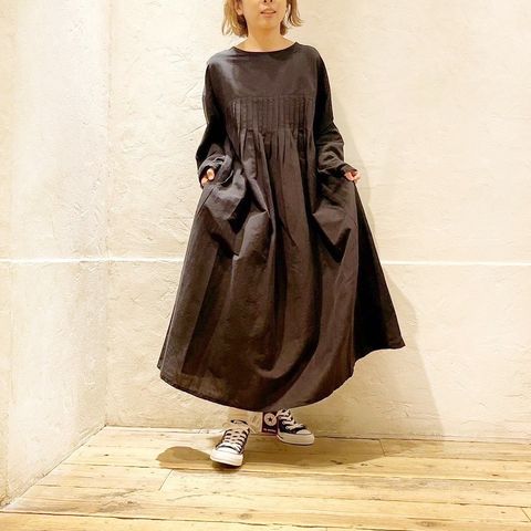 RNA-N | D1626 コットンリネンタックワンピース | Rakuten Fashion