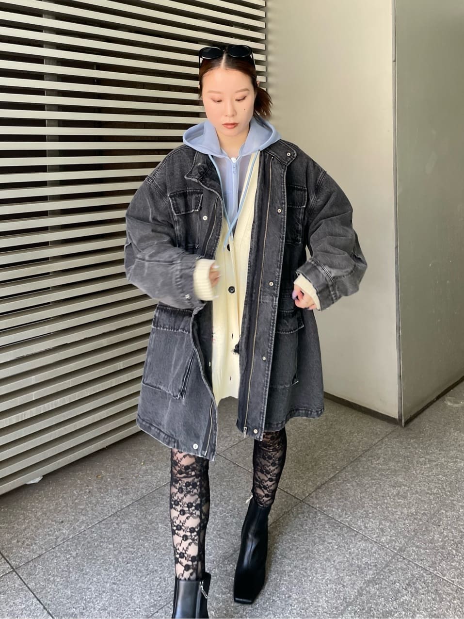 MAISON SPECIAL ライフワードエンブロイダリーニットカーディガン 黒 セール】Life Word Embroidery Knit Cardigan/ライフワードエン