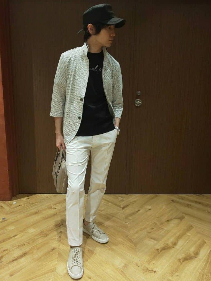 MEN'S BIGIの2重織2WAYストレッチパンツを使ったコーディネートを紹介します。｜Rakuten Fashion(楽天ファッション／旧楽天ブランドアベニュー)2869289