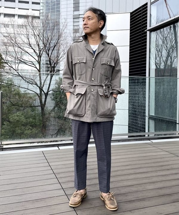 BEAMS MENのWillis&Geiger * BEAMS PLUS / 別注 Bush Jacket Pewterを