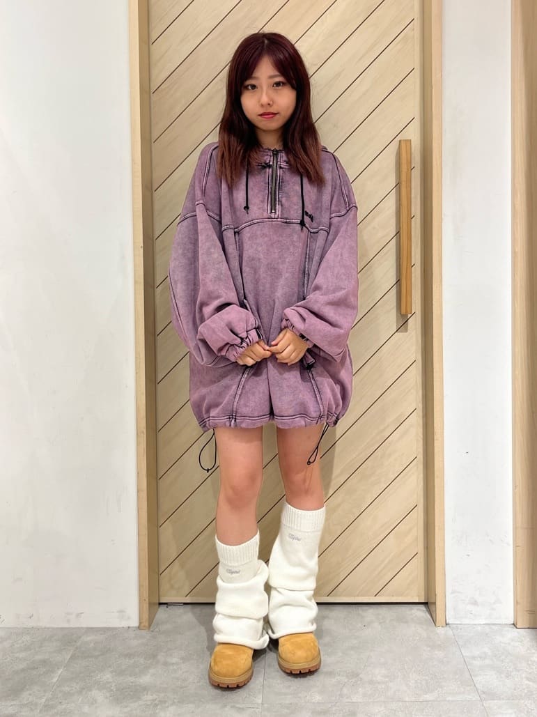 X-girlのACID WASH SWEAT HOODIE トップス X-girlを使った