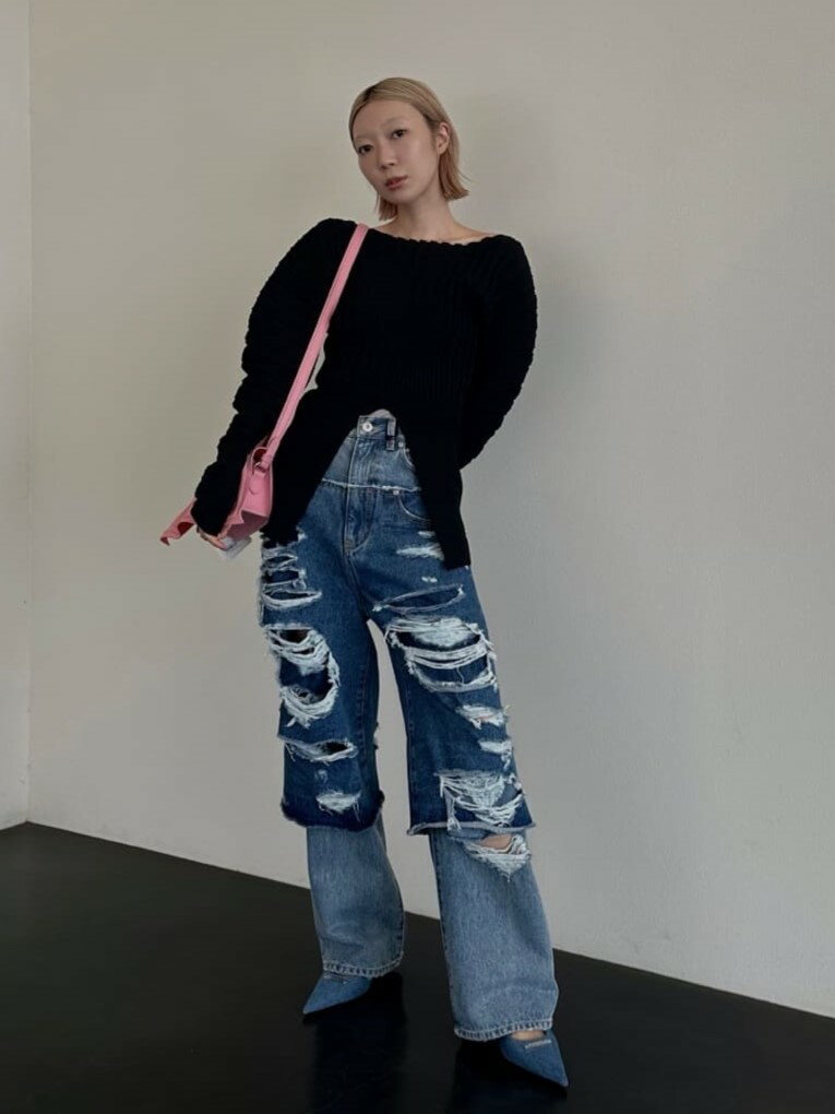 PRANK PROJECTのラウンドリブニット / Round Rib Knitを使ったコーディネートを紹介します。｜Rakuten Fashion(楽天ファッション／旧楽天ブランドアベニュー)2892272