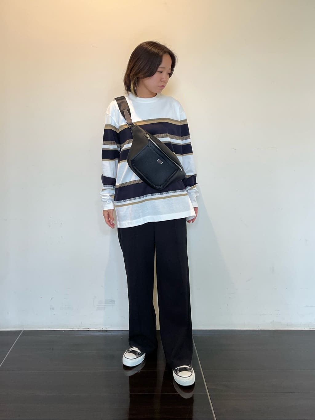 TAKEO KIKUCHIの【Sサイズ~】パネルマルチボーダーカットソーを使ったコーディネートを紹介します。｜Rakuten Fashion(楽天ファッション／旧楽天ブランドアベニュー)2943236