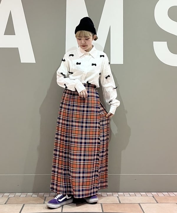 BEAMS WOMENのBEAMS BOY / チェック キルトスカート 23FW チェック