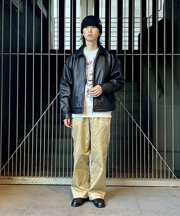 BEAMS ヴィンテージ レザー ジップブルゾン BEAMS（ビームス）レザー ジップブルゾン（ブルゾン ブルゾン