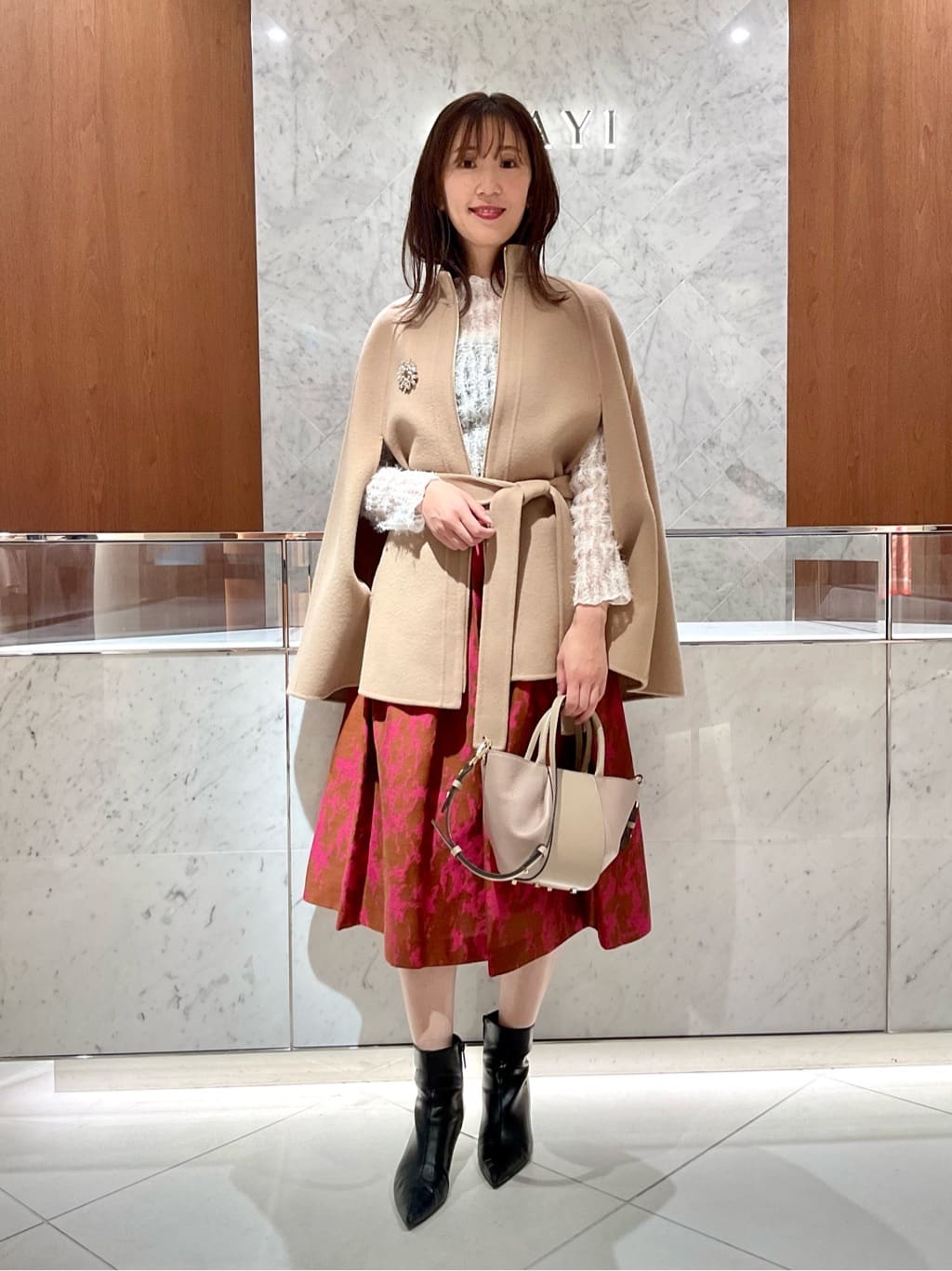 アナイ シャルムビーバーミドルケープコート 【公式通販】