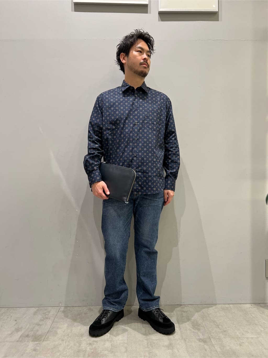 TAKEO KIKUCHIの【Sサイズ~】菊柄 小紋プリント シャツを使った
