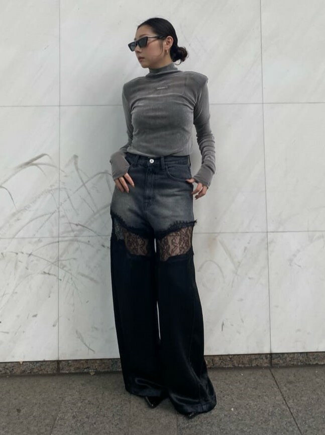 PRANK PROJECT | デニムレースブロッキングパンツ / Denim Lace