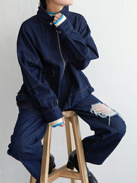 VENCE EXCHANGEのダメージワイドデニムパンツを使ったコーディネートを紹介します。｜Rakuten Fashion(楽天ファッション／旧楽天ブランドアベニュー)3016145