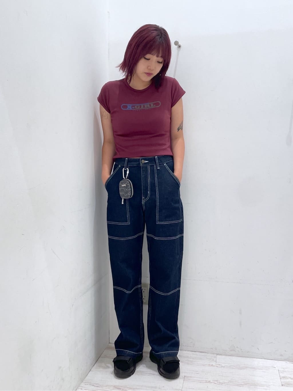 CONTRAST STITCH DENIM PANTS パンツ X-girl-