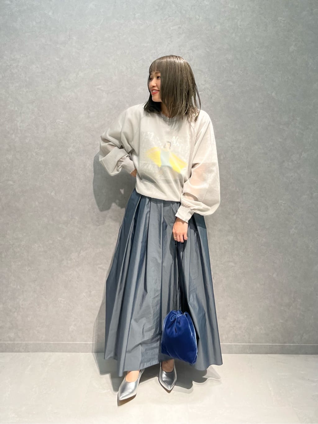 BEAUTY&YOUTH UNITED ARROWSのタイプライター ギャザーマキシスカート