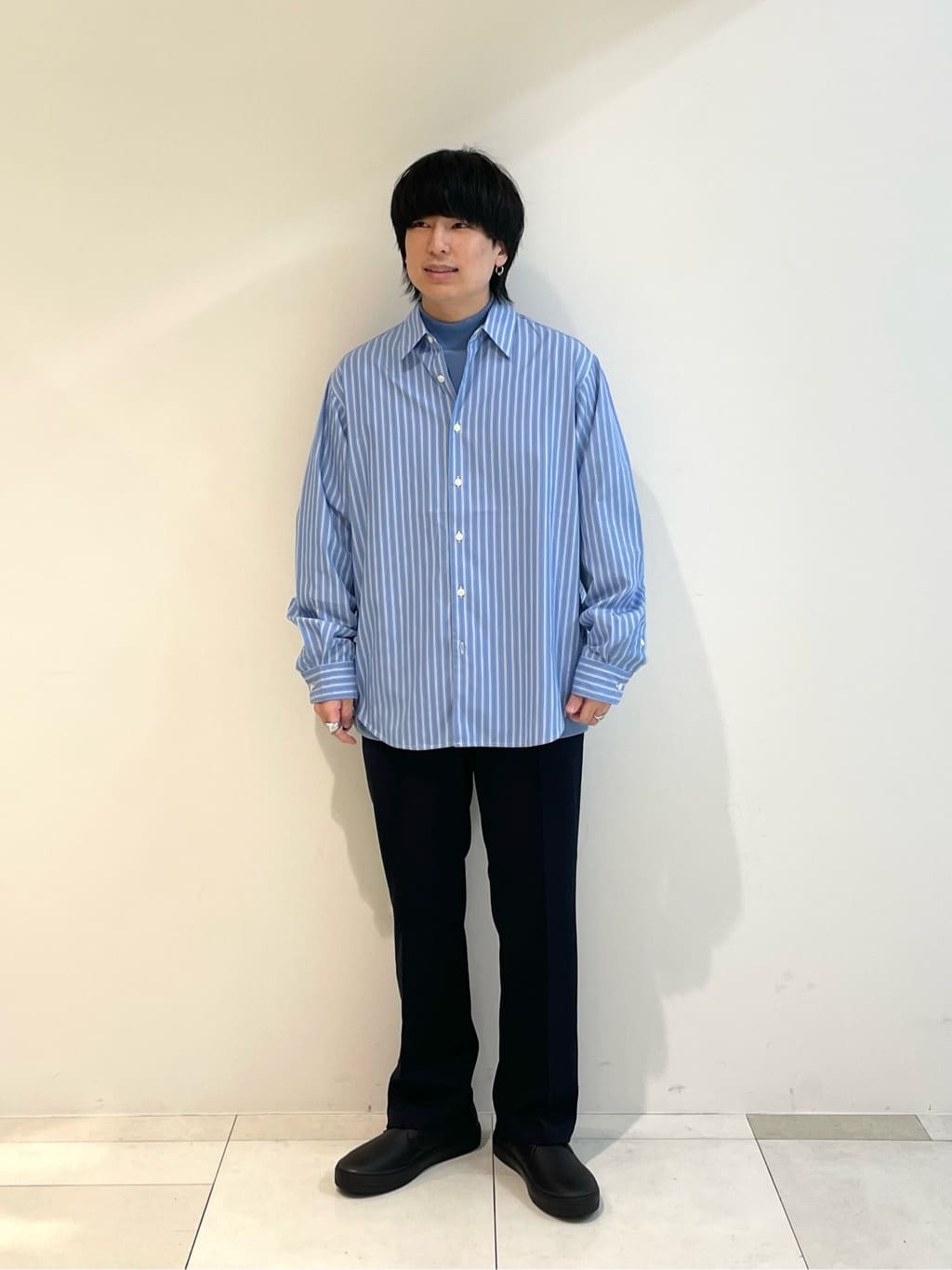 UNITED ARROWS green label relaxingのコットン ストライプ ブロード