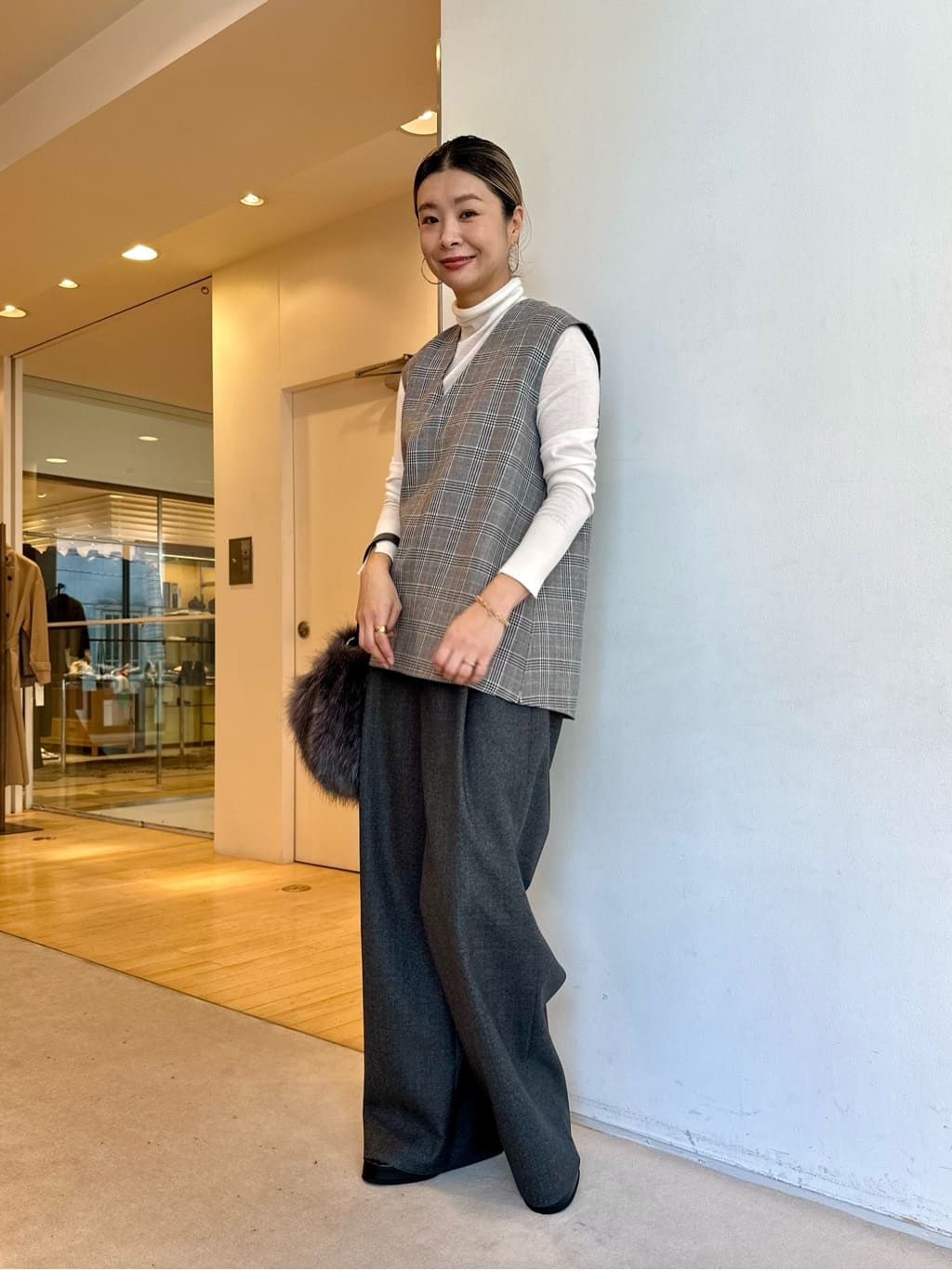 タッターグレンチェック 4-wayジレ TOMORROWLAND