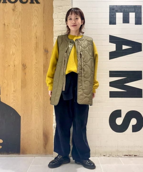 BEAMS WOMENのSanca / ナッピングパイル クルー スウェットを使った