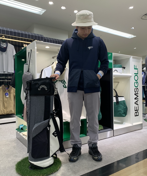 BEAMS GOLFのBEAMS GOLF ORANGE LABEL / ダンボールニット フルジップ