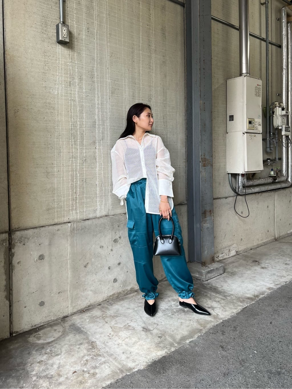 moussyのMESH OVER シャツを使ったコーディネート | Rakuten Fashion