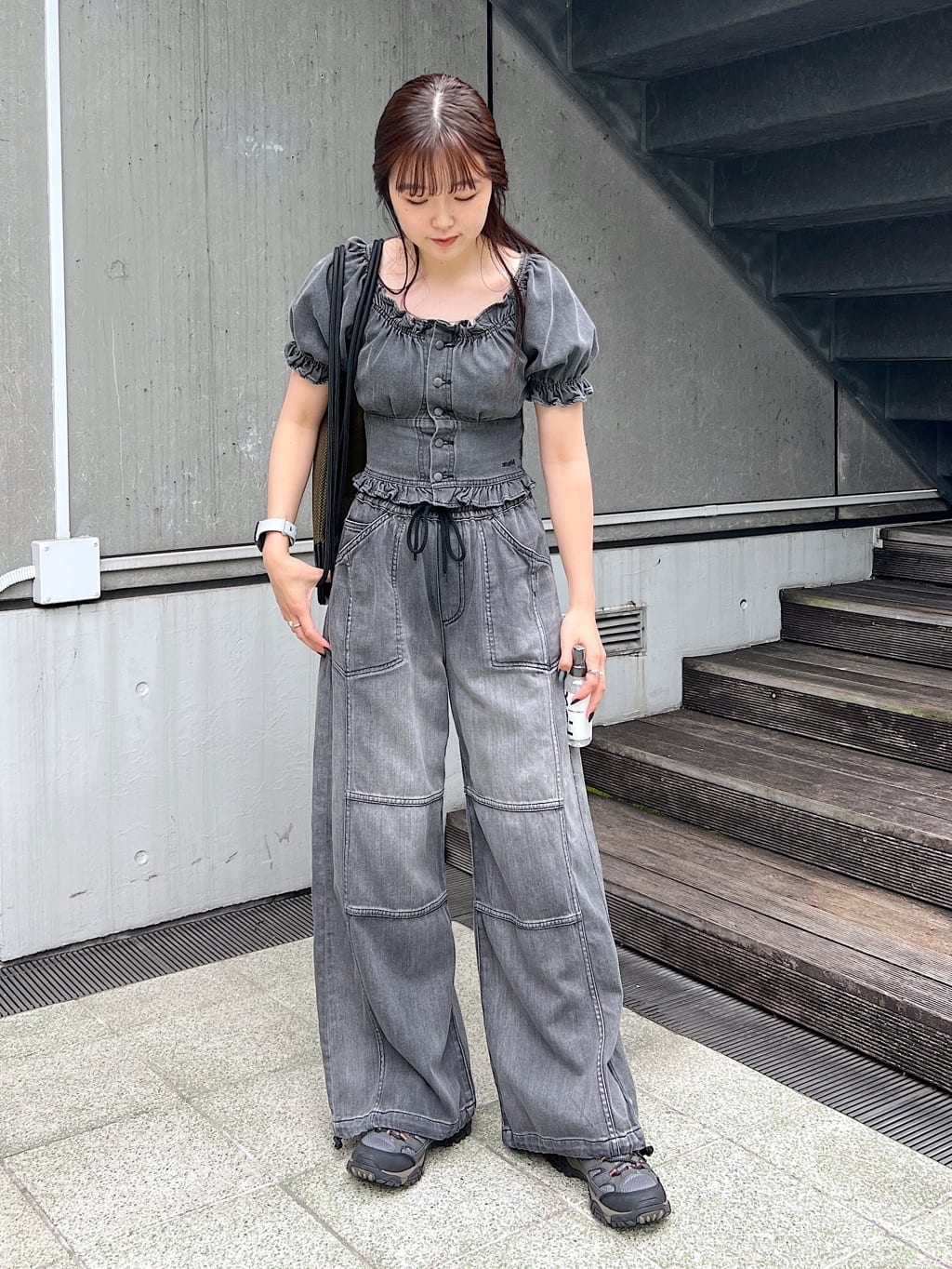 X-girlのDENIM EASY PANTS デニムパンツ X-girlを使った