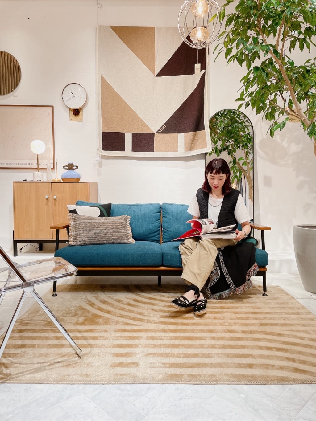 journal standard Furnitureの【VISO PROJECT/ビソプロジェクト】 TAPESTRY CUSHION クッションを使ったコーディネート  | Rakuten Fashion(楽天ファッション／旧楽天ブランドアベニュー)3109715