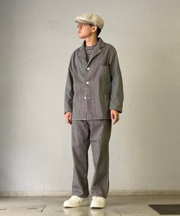 BEAMS MENのBEAMS PLUS / ヒッコリーストライプ 3ボタン ワーク