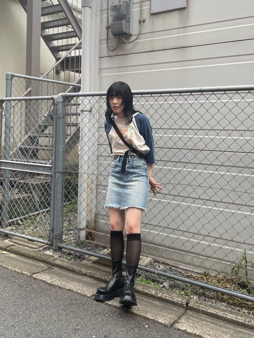 奇跡の再販！ MOUSSY マウジー DENIM - MINI フリンジ スカート