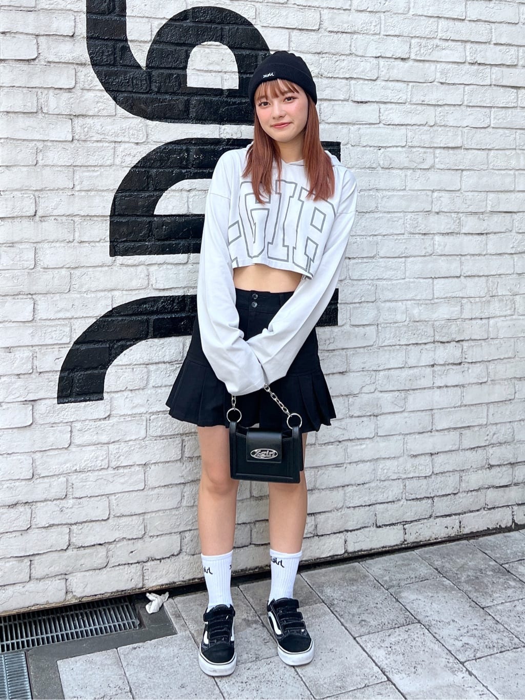 X-girlのOVAL LOGO FAUX LEATHER 2WAY MINI BAG バッグ X-girlを使った