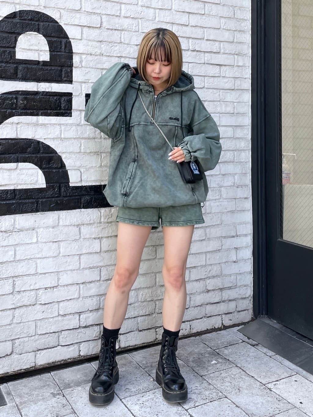 X-girlのACID WASH SWEAT HOODIE トップス X-girlを使った