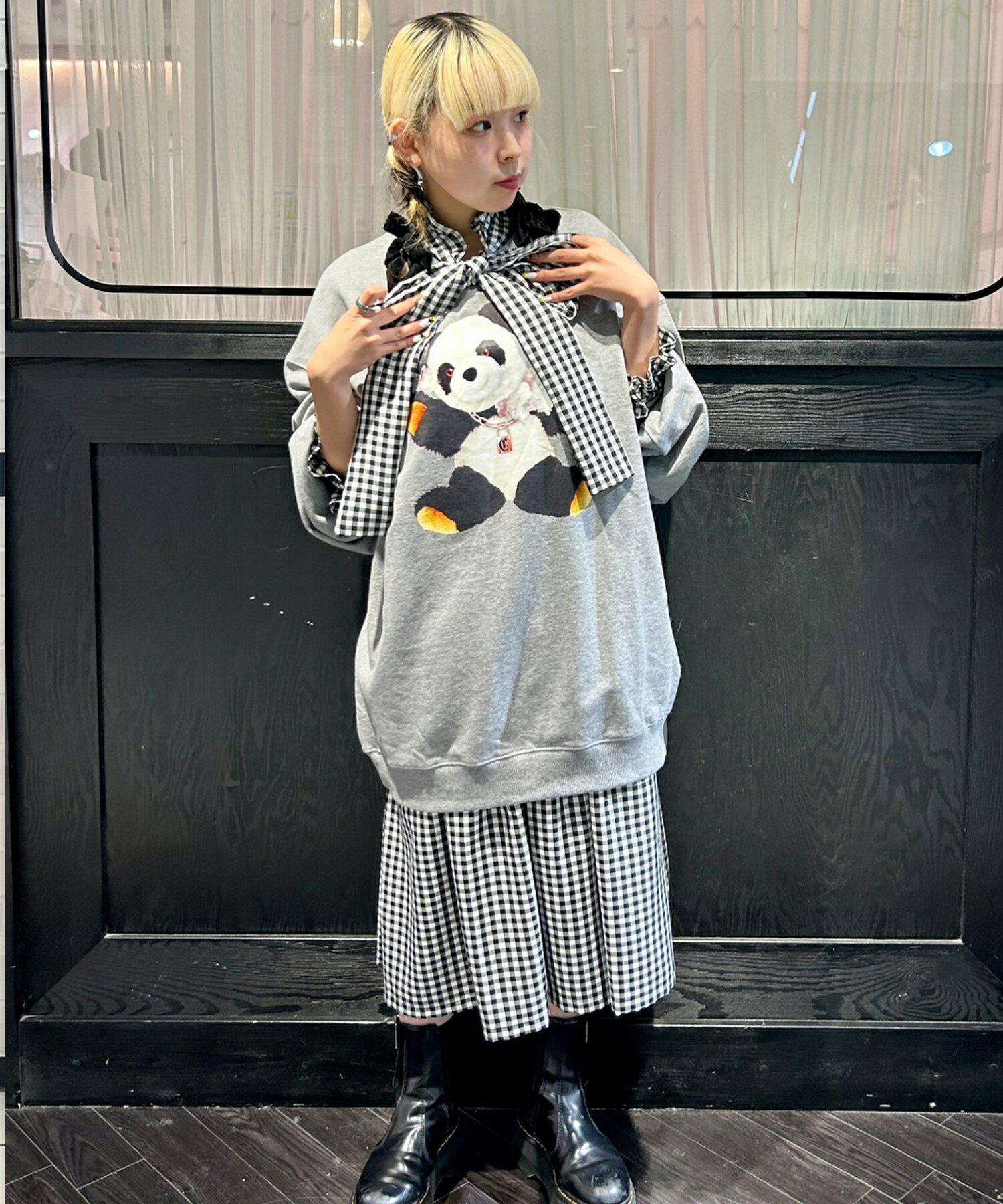 Candy StripperのANARCHY PANDA SWEAT ONE-PIECEを使った