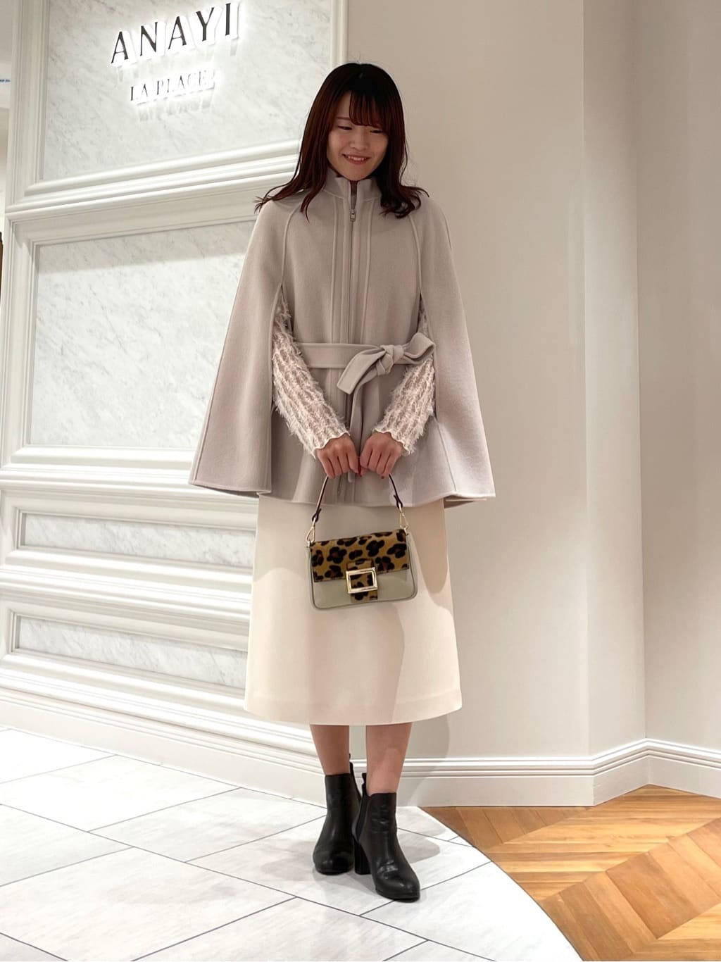 アナイ シャルムビーバーミドルケープコート 【公式通販】