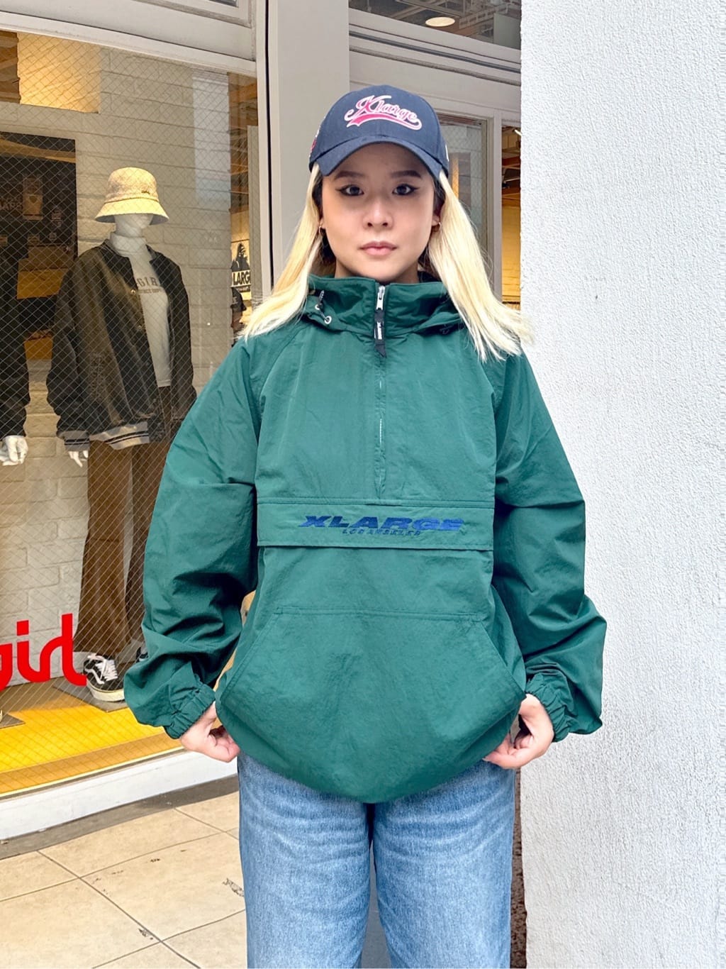 X-girlのEMBROIDERED NYLON ANORAK JACKET アノラック XLARGEを使った