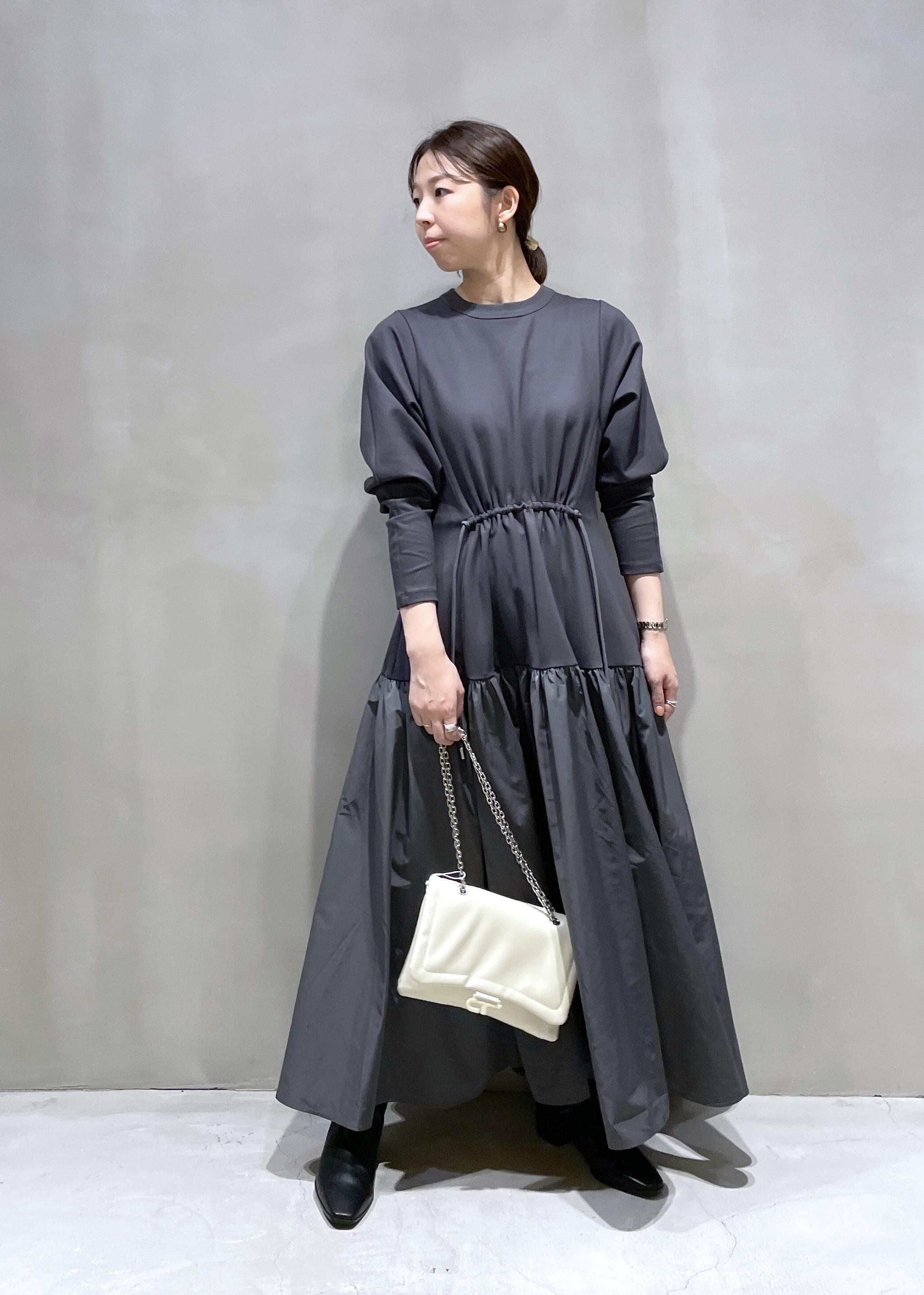 ADAM ET ROPE' | 【サステナブル】タフタコンビワンピース | Rakuten