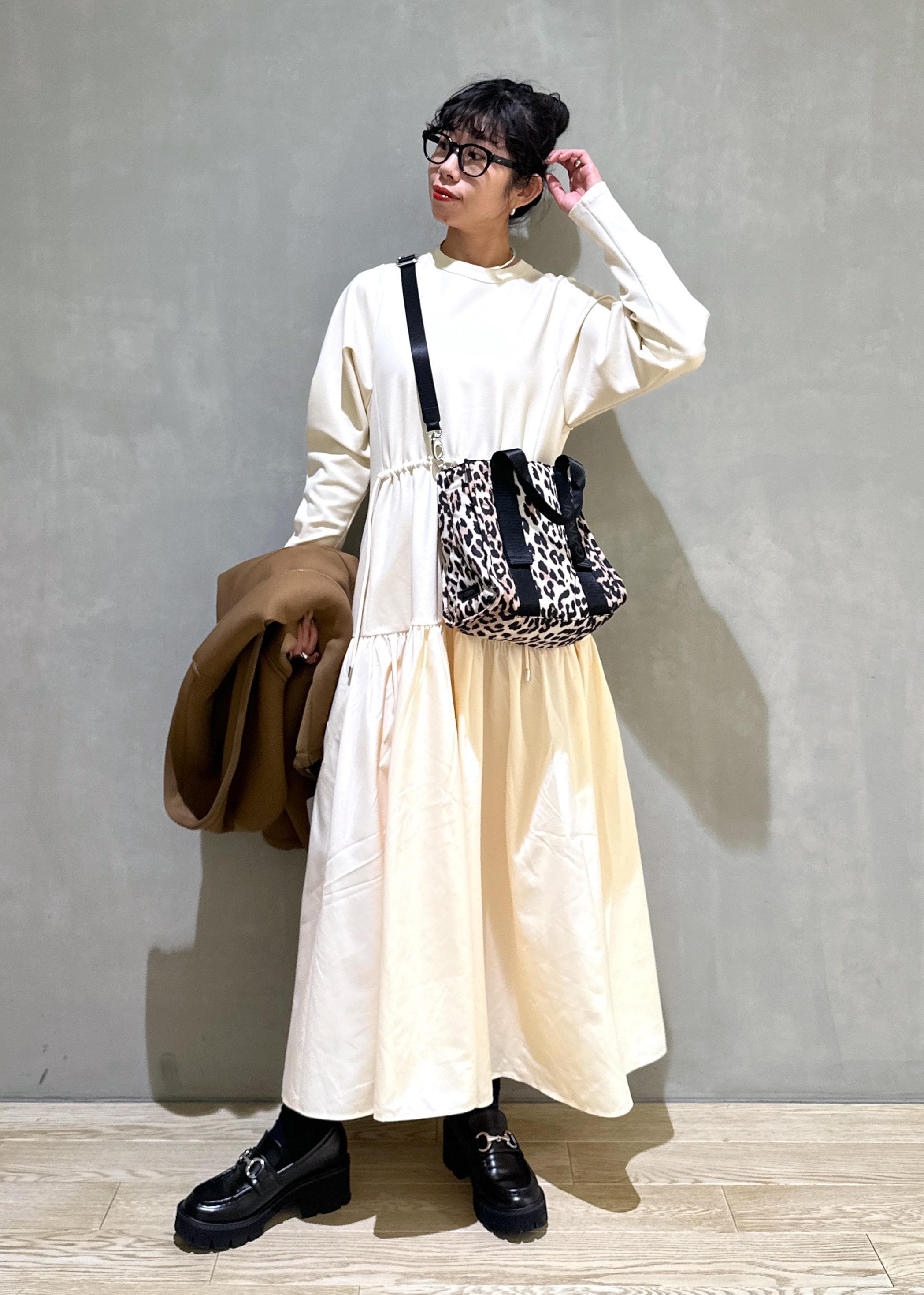 ADAM ET ROPE' | 【サステナブル】タフタコンビワンピース | Rakuten